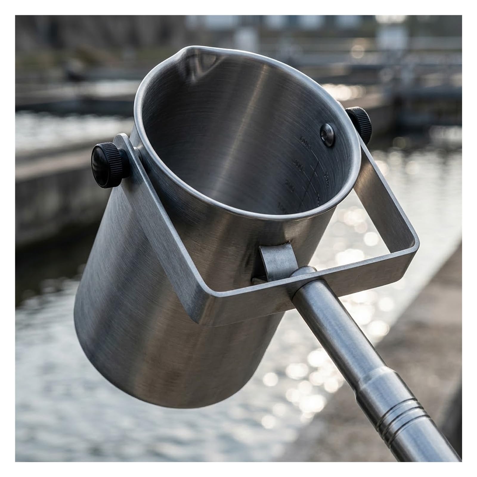 Dehnbarer Schöpfbecher for Wasserproben – Teleskopstange, 500-ml-1000-ml-Becher mit graduiertem Auslauf for die Probenahme von Flüssigkeiten(Steel(1000ml),400cm/157in)