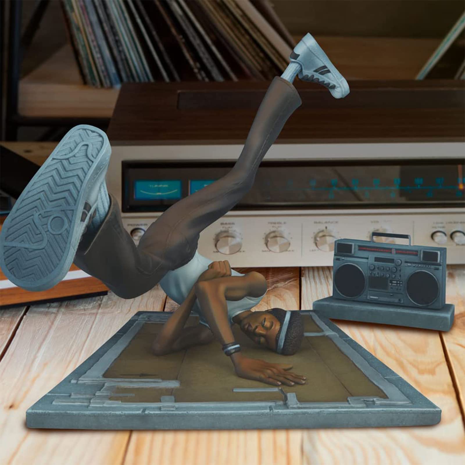 Gonetre Hip Hop Modello Scultura Statua 'artista Statua di Astratta Moderna Statua di Musica Rap Star Scultura in Resina Decorazione del Desktop Figurine Hip Hop, per (Host