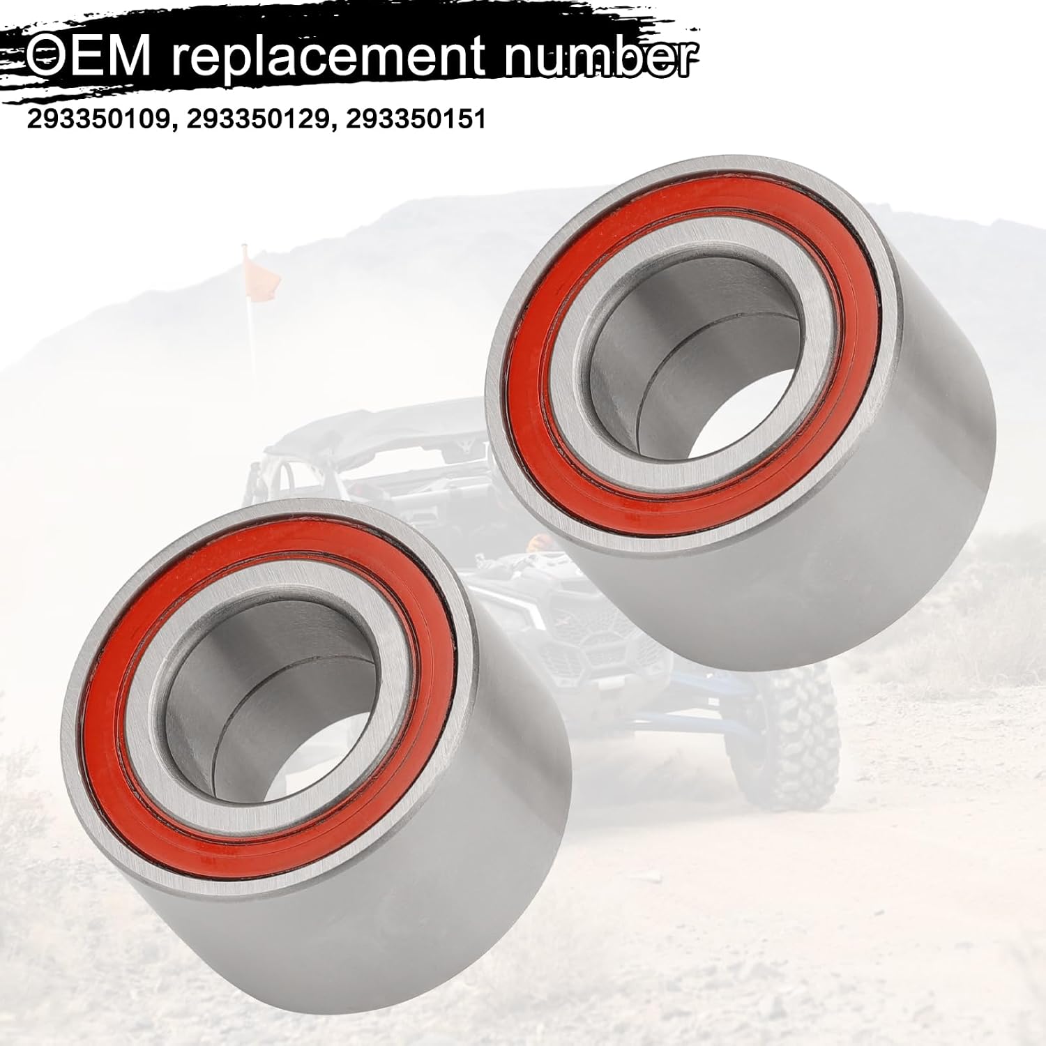 (4Pcs) Wheel Bearing Kit with Front Drive Shaft Seal, Compatible with Can-Am Defender, Commander, Maverick, Outlander, Renegade - Replaces # 293350040, 705400088, 293350118