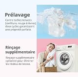COMFEE' CFE12EW80/W-FR Lave-Linge Frontal 8KG, Classe énergétique A, Moteur BLDC 1400 Tr/Min, 15 Programmes, Prélavage, Blanc - 4