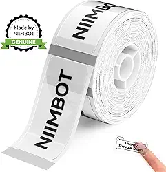 Fita de etiquetagem NIIMBOT D11 0,55" 1,18" papel de impressão de etiqueta adaptado, fita de etiquetagem laminada padrão para escritório de reposição para máquina de etiquetas portátil D11 à prova d'água 1 rolo 210 peças transparente