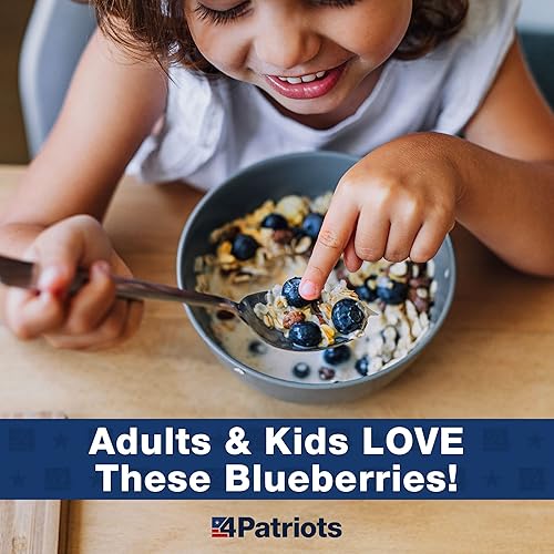 Miniatura 3 de 4Patriots Lata de arándanos enteros liofilizados No. 10, sabroso aperitivo de frutas, vida útil de larga duración, deshidratado para preparación de