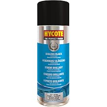 Hycote Spr hlack Schwarz gl nzend 400 ml   Schnelltrocknender Autolack Spray mit hoher Deckkraft f r Metall Kunststoff Holz und Keramik