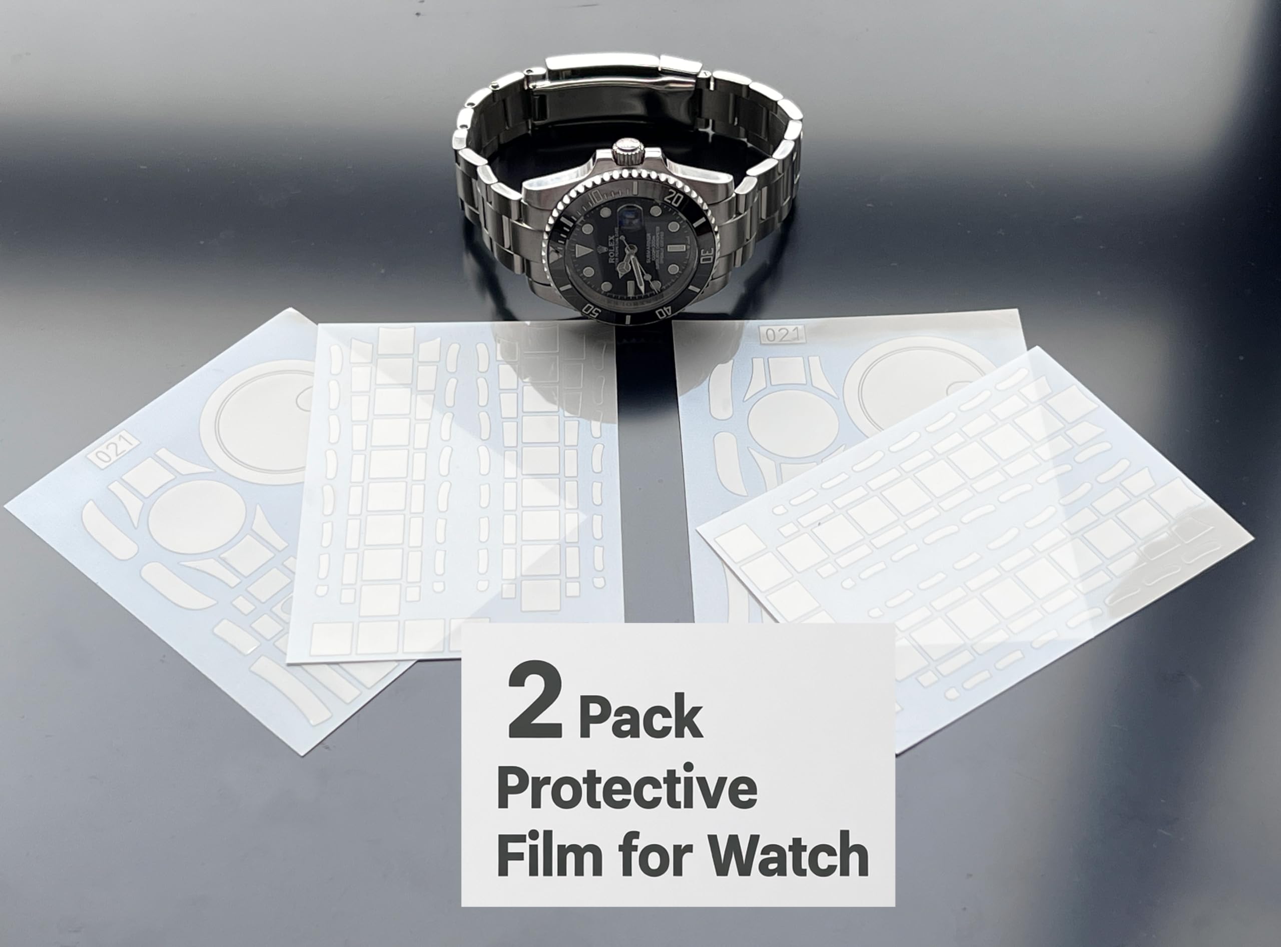2Pack Pellicola Protettiva per Rolex Explorer 39mm Ref. 214270. | Pelle trasparente, copertura completa, adesivo per la protezione dello schermo dell'orologio