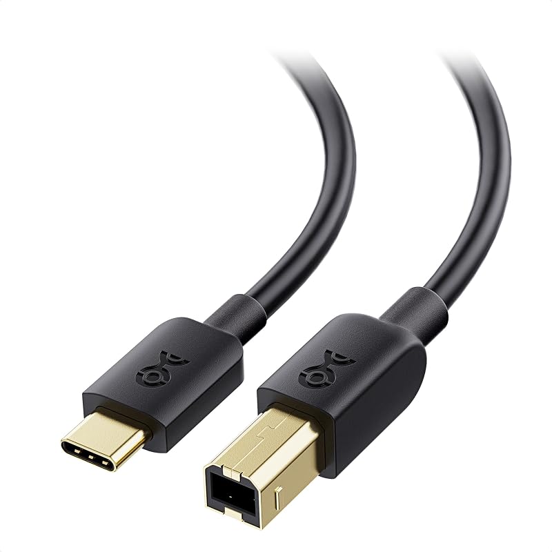 Cable Matters USB B to USB C Cable - 9.8 ft, USBC to USBB Cable, MIDI to USBC Cord, Compatible with Printer, Scanner, MIDI Controller/Keyboard/DAC/Yamaha Casio Digital Piano for iPad, Black | USB B to USB C Cable, MIDI to USBC, Compatible with Printers, Scanners, MIDI Keyboards, DACs and iPad