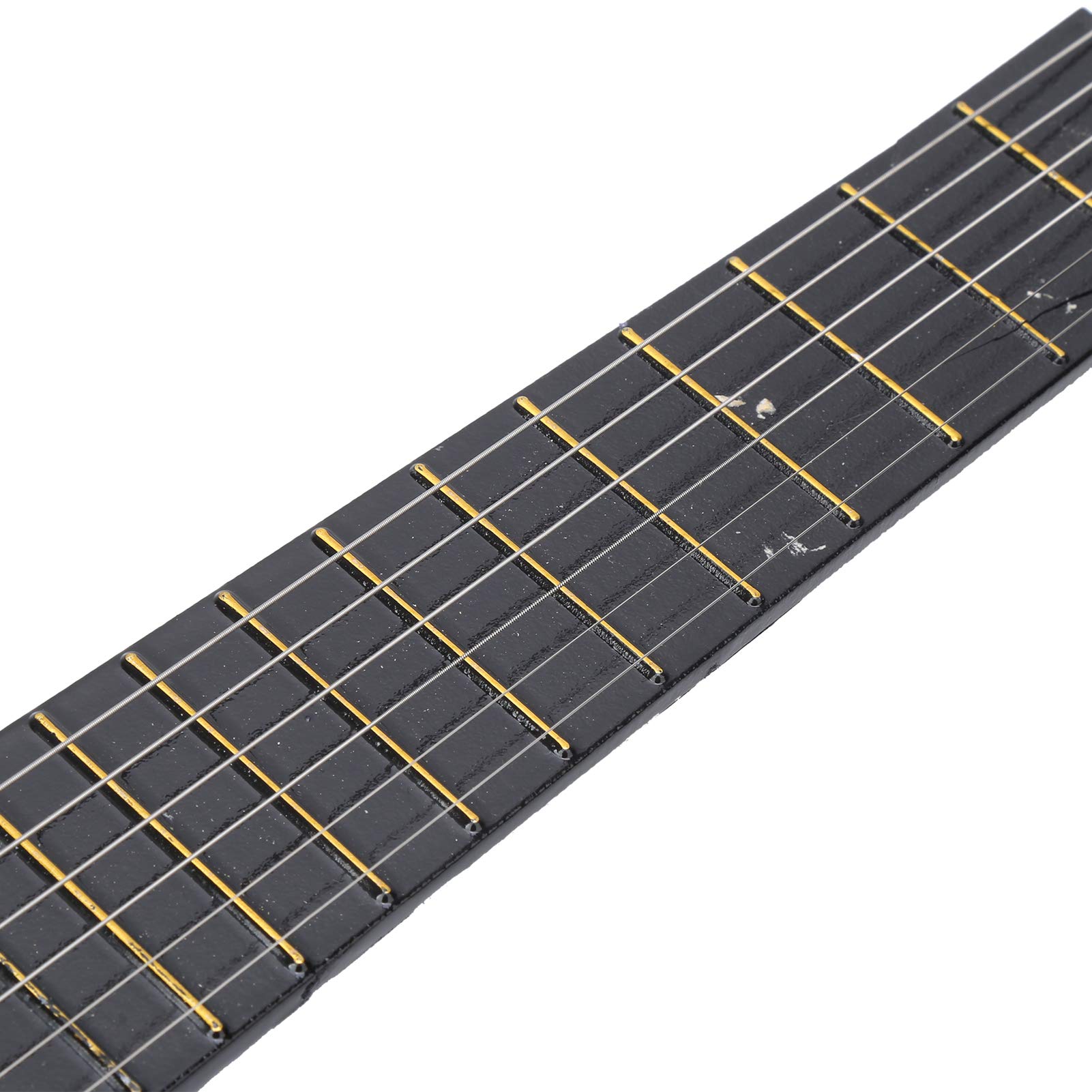 Zabawka akustyczna dla dzieci Drewniana kolorowa gitara Instrumenty muzyczne Mini gitara na prezent urodzinowy dla dzieci Lite drewno Czarny 21 cali