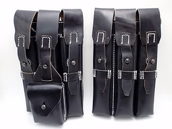MP40レザーマガジンポーチ+重装用サスペンダー セット 旧ドイツ軍 MP40レザーマガジンポーチ+重装用サスペンダー セット 旧ドイツ