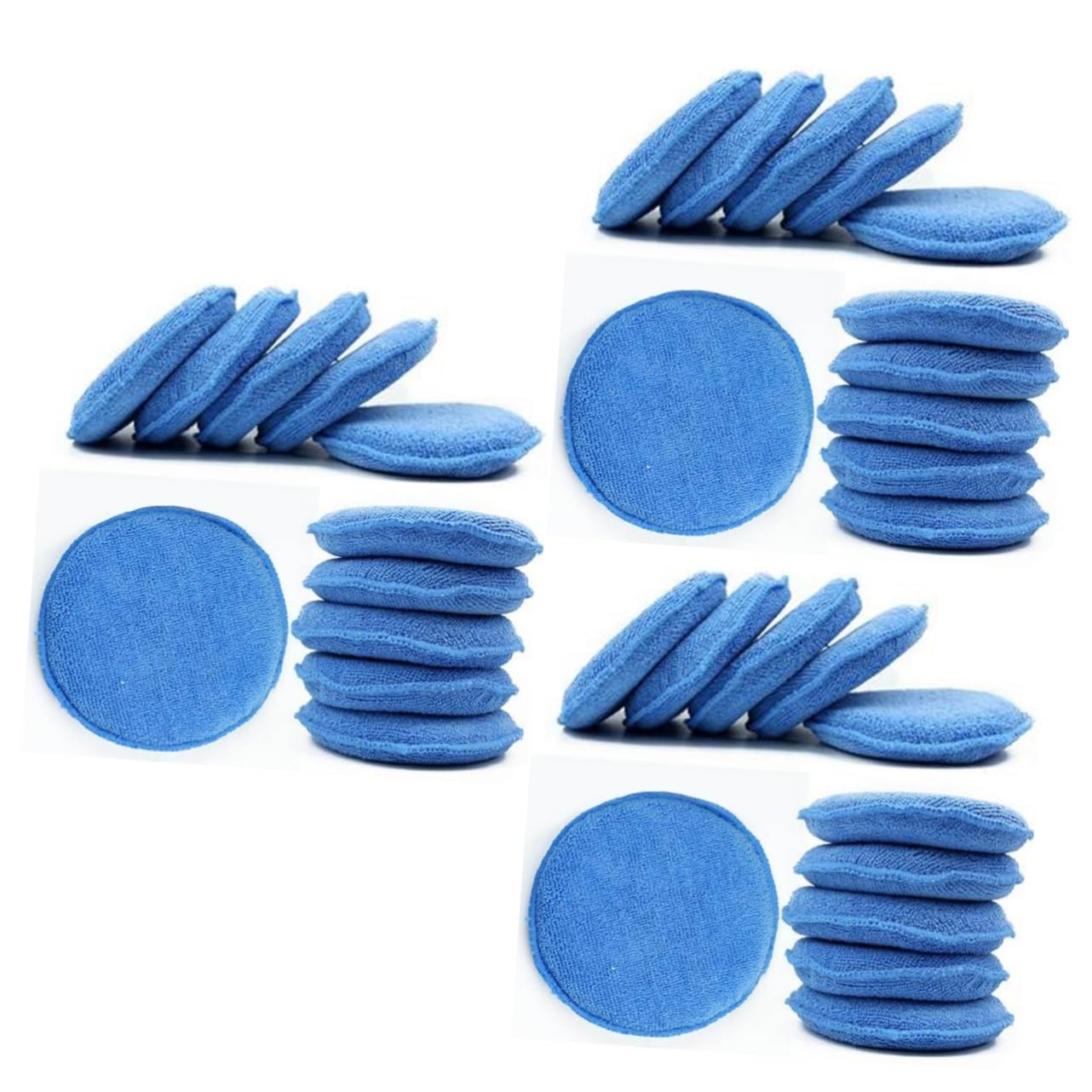 PartyKindom 30pezzi Spugne Applicatrici Per Cera Blu Per Lucidatura e Pulizia Auto Utilizzabili Su Pneumatici e Superfici Esterne Resistente e Riutilizzabile