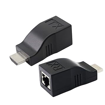 HDMI Repeater, HDMI to RJ45 Ethernet Network Signal Extender Transmitter and Receiver Adapter on Cat 5e/6 1080p, Up to 30m,YOUCHENG for HDTV PS4 STB 4K 2K