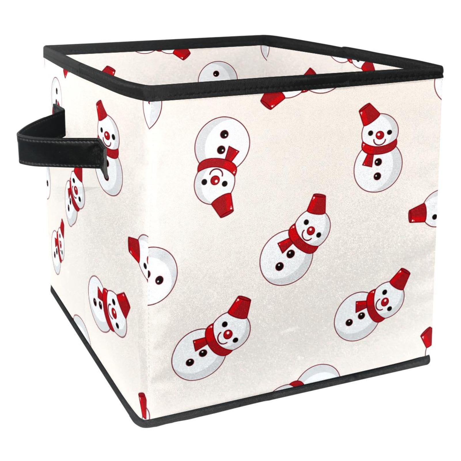 Boîte rangement jouets et vêtements pour placard motif bonhomme de neige