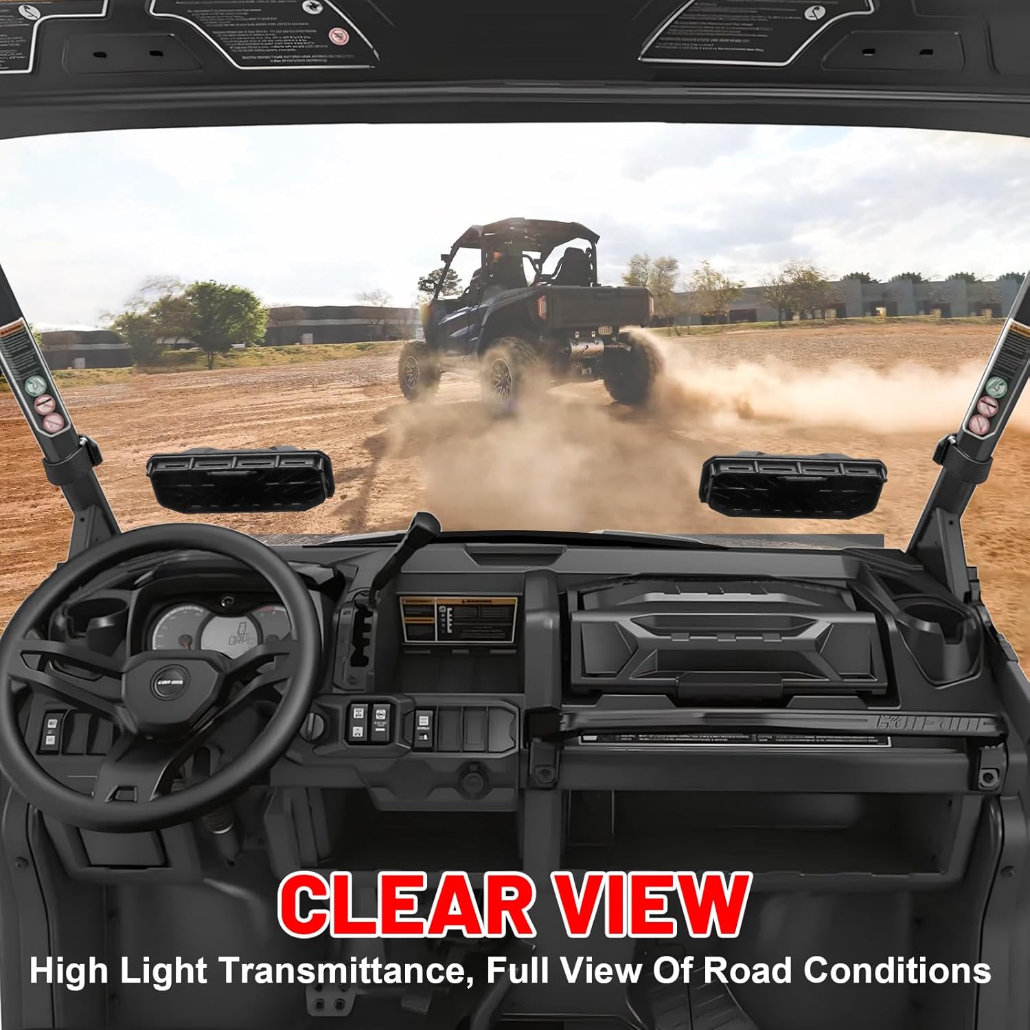 StarknightMT 2011-2020 Commander Vented Full Windshield Compatible with 2011 2012 2013 2014 2015 2016 2017 2018 2019 2020 Can Am Commander 800/ 1000