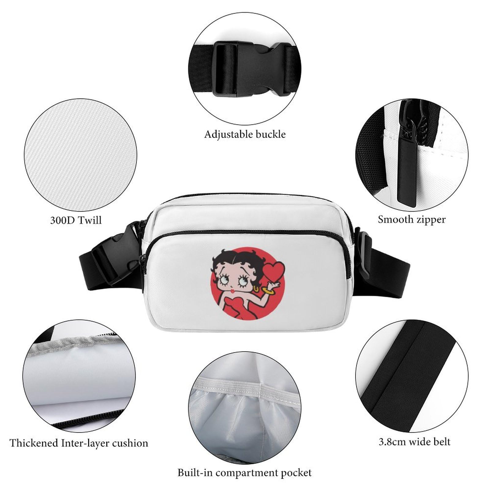 Amazon.co.jp: ベティちゃん ウエストバッグ ウエストポーチ メンズ