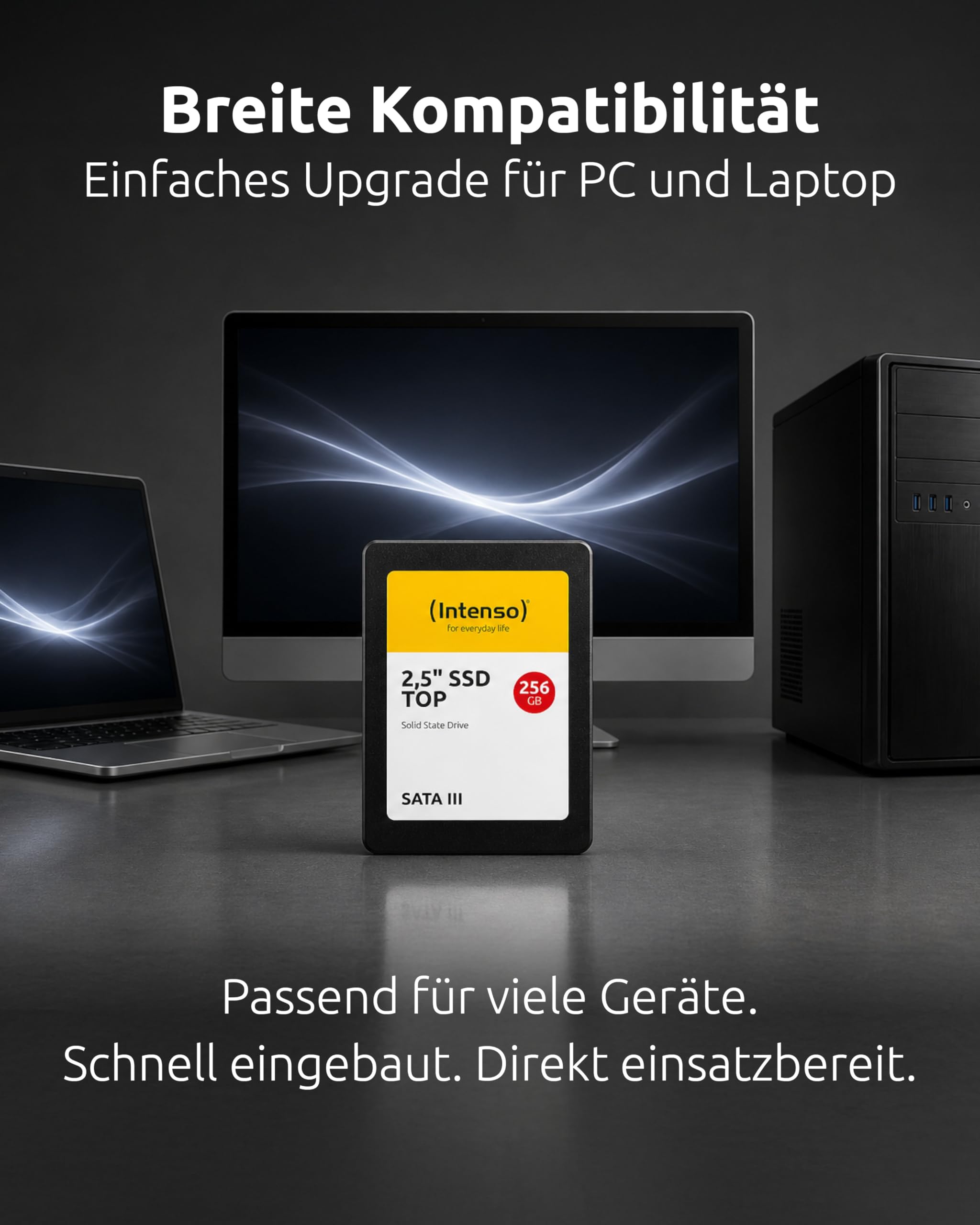 Intenso 2.5 Inch SSD SATA III 256 GB Top Performance