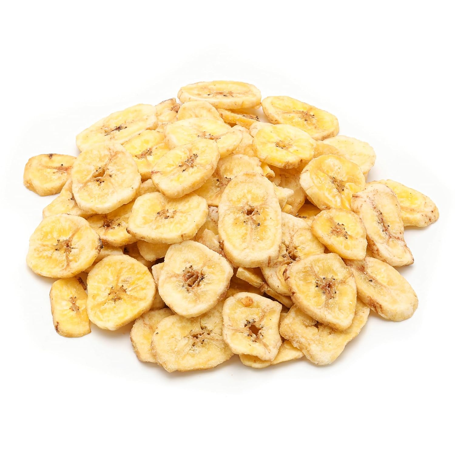 NUTS U.S. Unsweetened Banana Chips - No Sulfur Added, Non-GMO, Natural Dried Slices in Resealable 1 LB Bag