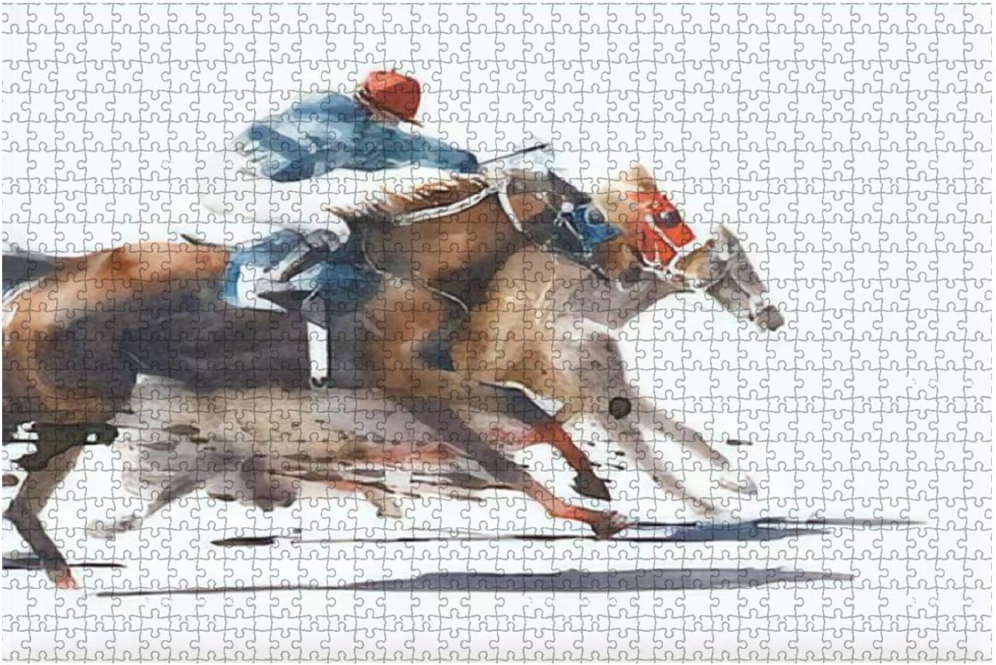 1000 Piece Horse Race Competition Derby Racing Horses with