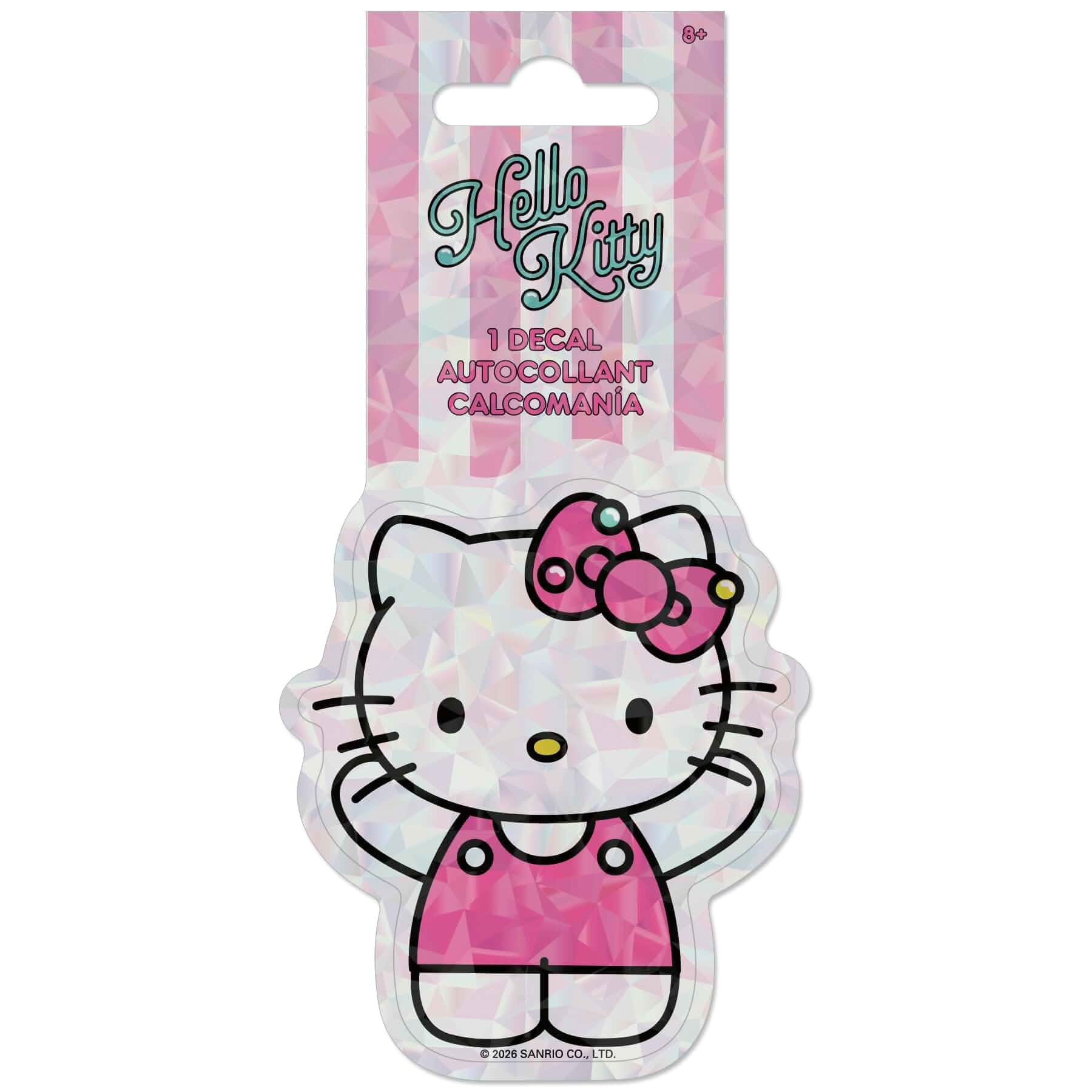 Sanrio Hello Kitty 24 Pink Prismatic Die-Cut Decal - 4 Color