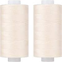 Vista 7 de Simthread - Hilo multiusos de poliéster 400 yardas cada uno (1 blanco y 1 negro)