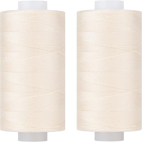 Miniatura 8 de Simthread Hilo multiusos de poliéster, 20 colores, 400 yardas cada uno con 16 agujas para coser a mano e hilo para acolchar máquinas de coser