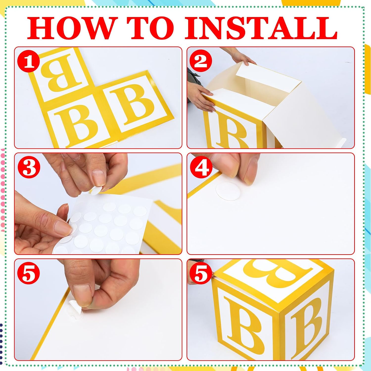Kolldenn 3 Pcs ABC Balloon Box Decorations First Day of School Back to School Classroom Decor Cartoon Street Party Decoration Alphabet Balloon Box Decor for Birthday Preschool Kindergarten Photo Props