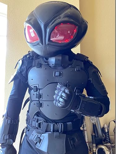 Miniatura 8 de Chaleco Airsoft Body Armor Cosplay Chalecos tácticos ajustables Molle Protector de pecho Set Paintball Combat Gear Disfraces, Negro -