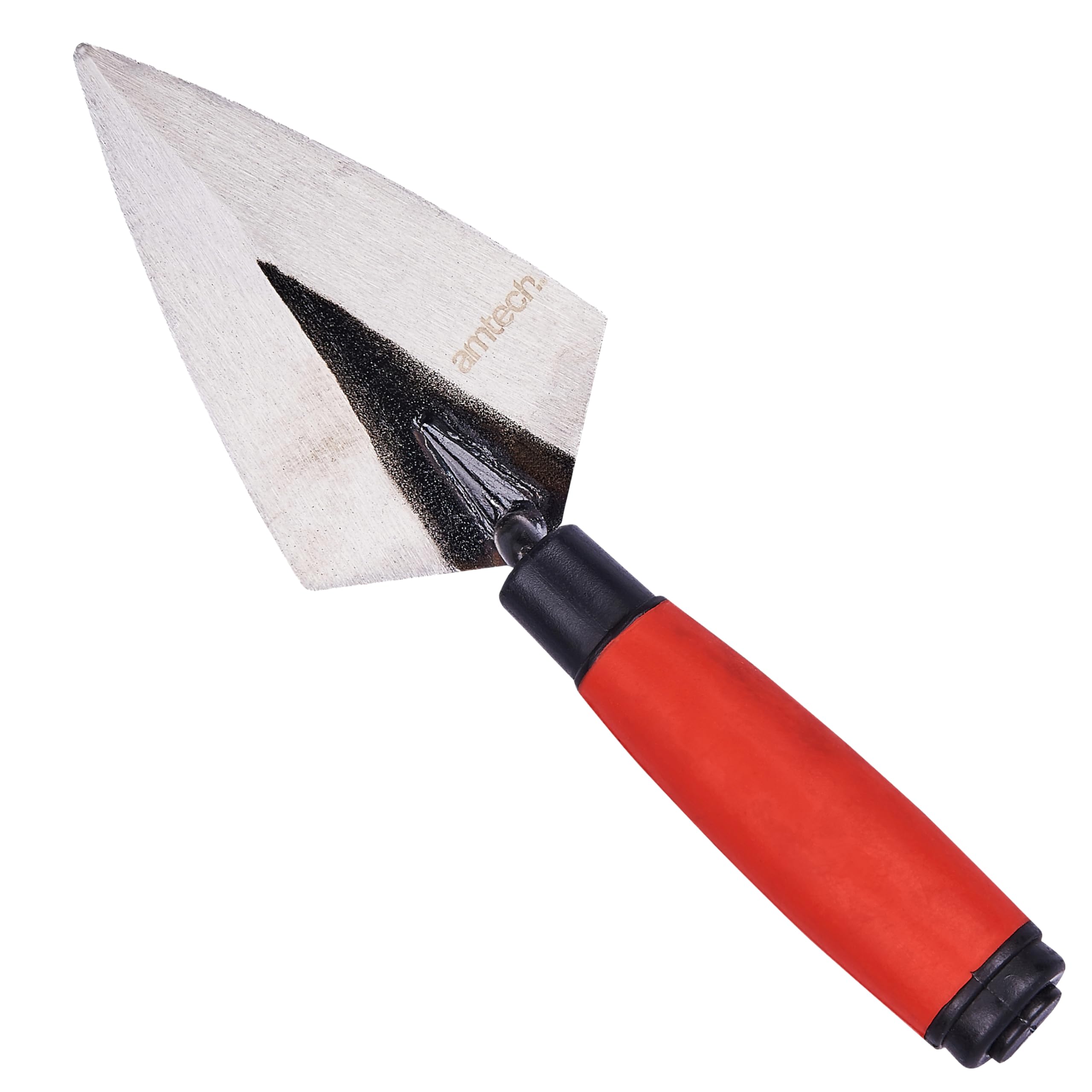 Amtech - Pointing Trowel, 130mm Hardened Steel Blade with Soft Grip Handle, for Brickwork, Mortar Joints and Repairs