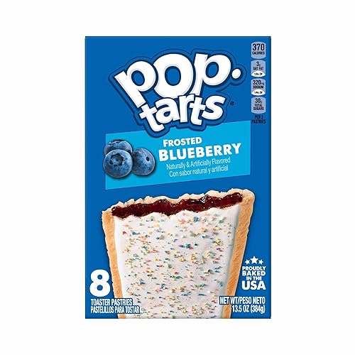 Miniatura 7 de Pop-Tarts Pasteles tostadores, alimentos para el desayuno, aperitivos para niños, arándanos esmerilados (64 tartas) (paquete de 5)