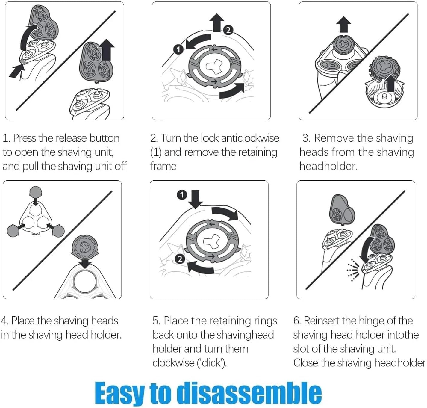 交換用ヘッド、フィリップス 5000シリーズシェーバー対応、AquaTouch対応、PowerTouch対応、S5210 S5370