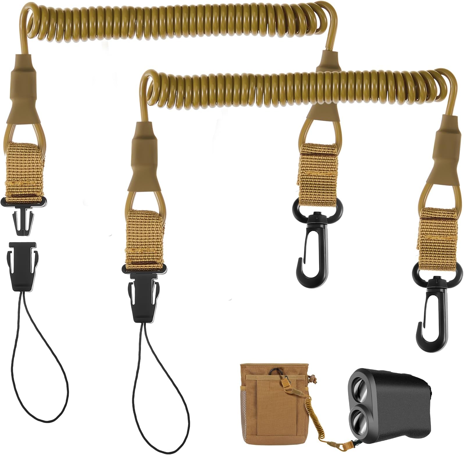 Zonon 2 Pcs Rangefinder Tether Range Finder Tether Retractable Rangefinder Lanyard Coiled Equipment Lanyard for Hunting