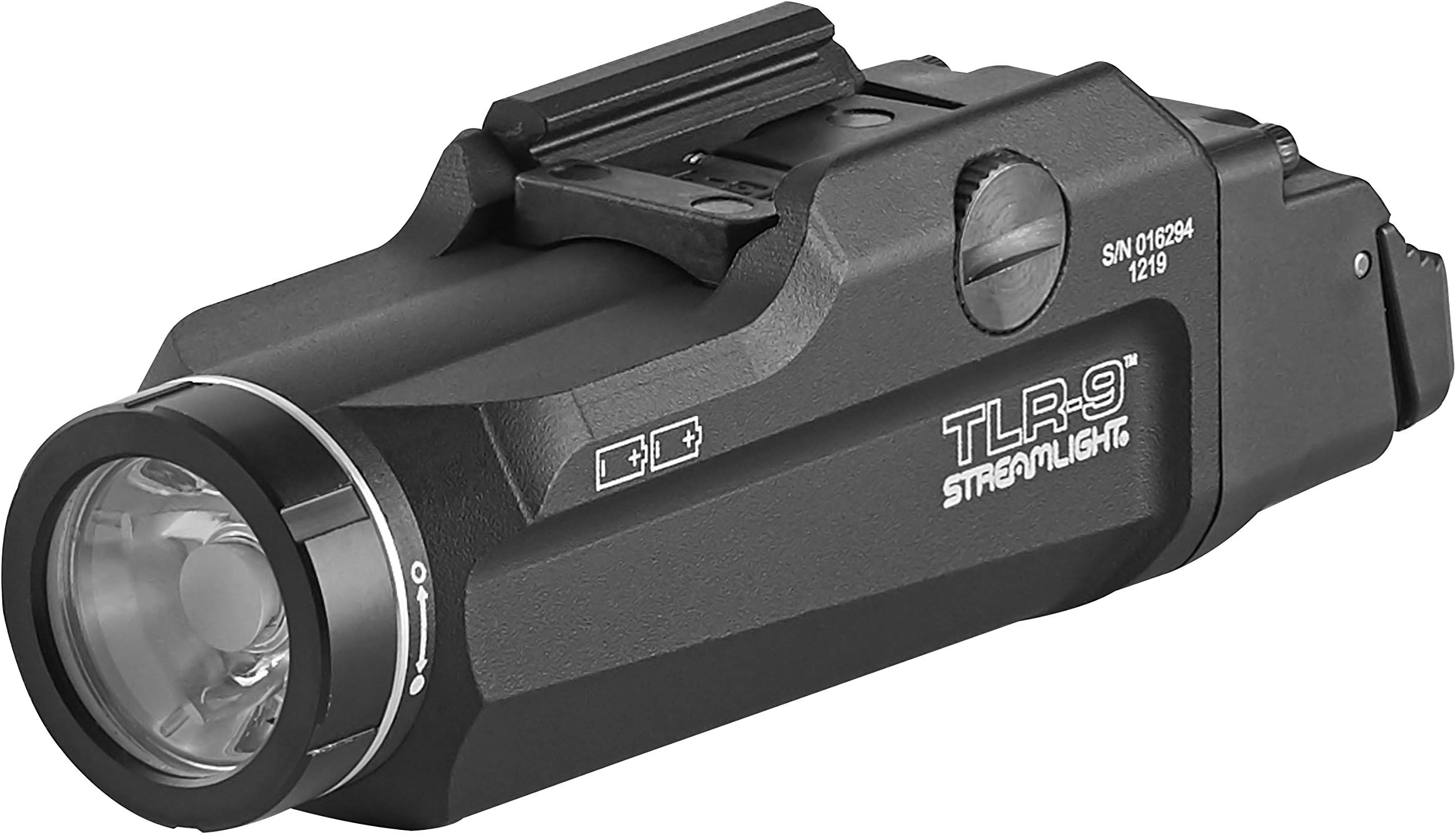 69464 TLR-9 Flex Low-Profile Rail-Mounted Tactical Light with CR123A Lithium Batteries, Black