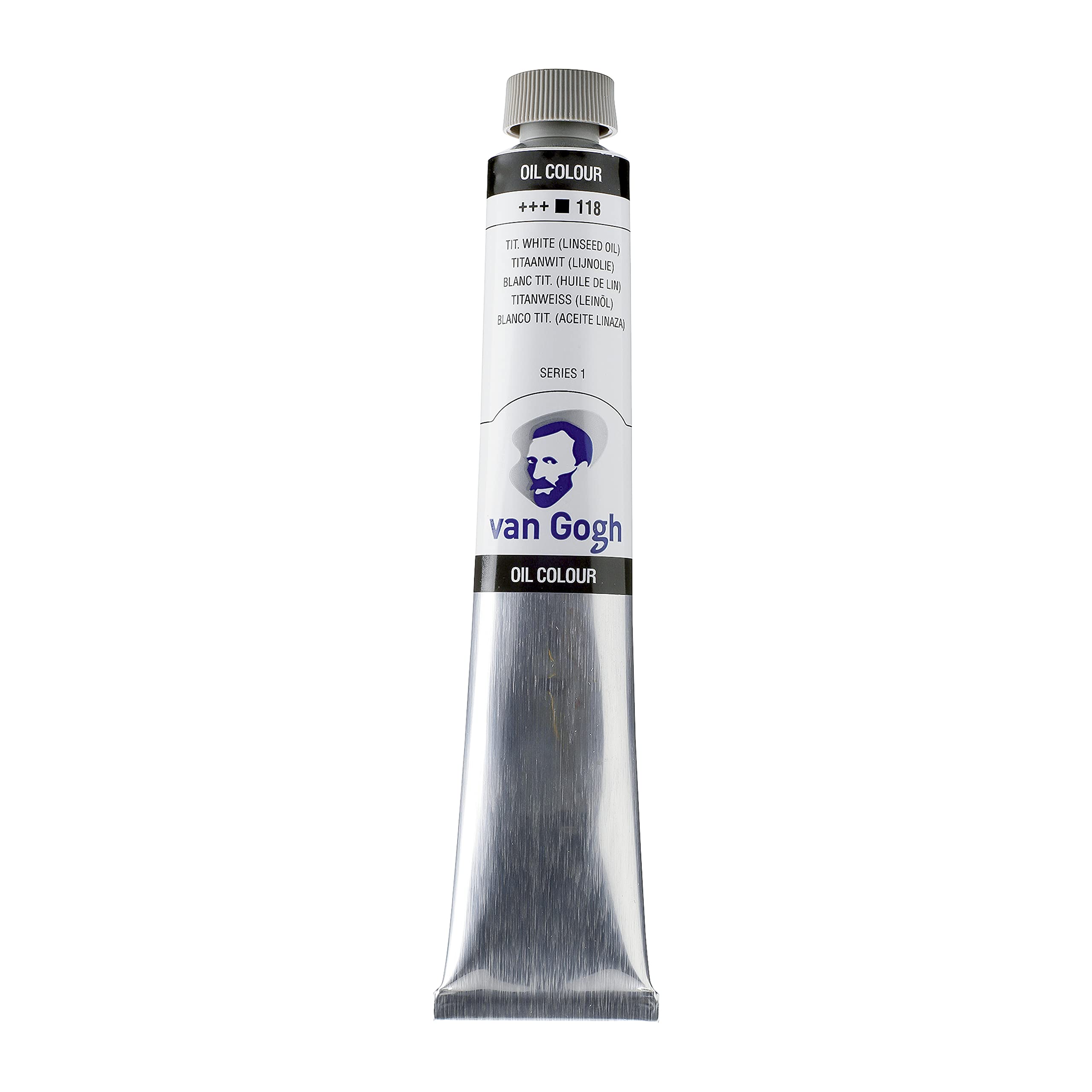 Van Gogh Titanium White (Linseed Oil) Oil Colour - 60 Ml - High Tinting Strength, Intense Pigmentation, Opaque Series 1