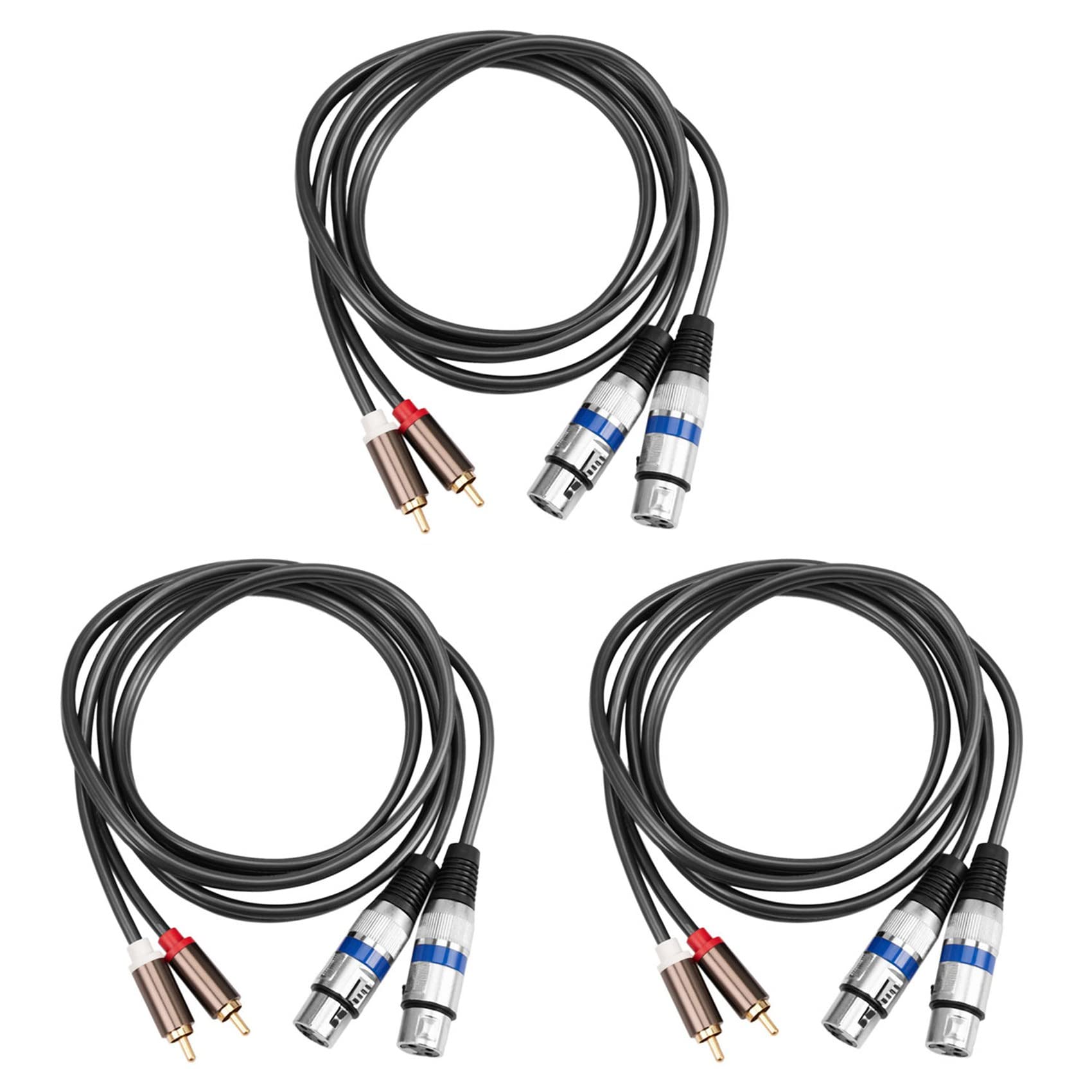 Câble double XLR vers double RCA 1,5 m pour studio maison - 7