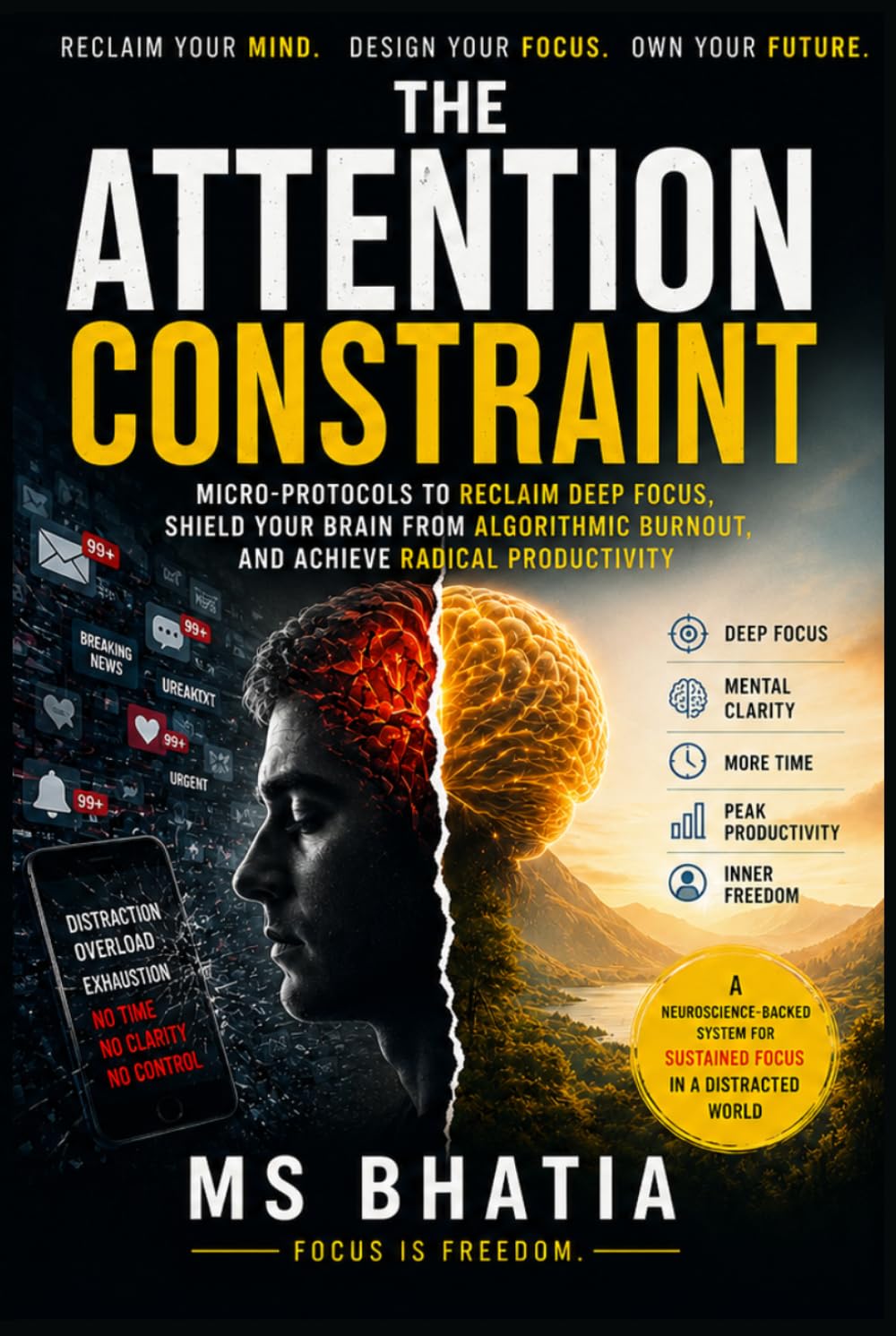 The Attention Constraint | RECLAIM YOUR MIND. DESIGN YOUR FOCUS. OWN YOUR FUTURE: Micro-Protocols to Reclaim Deep Focus, Shield Your Brain from Algorithmic Burnout, and Achieve Radical Productivity