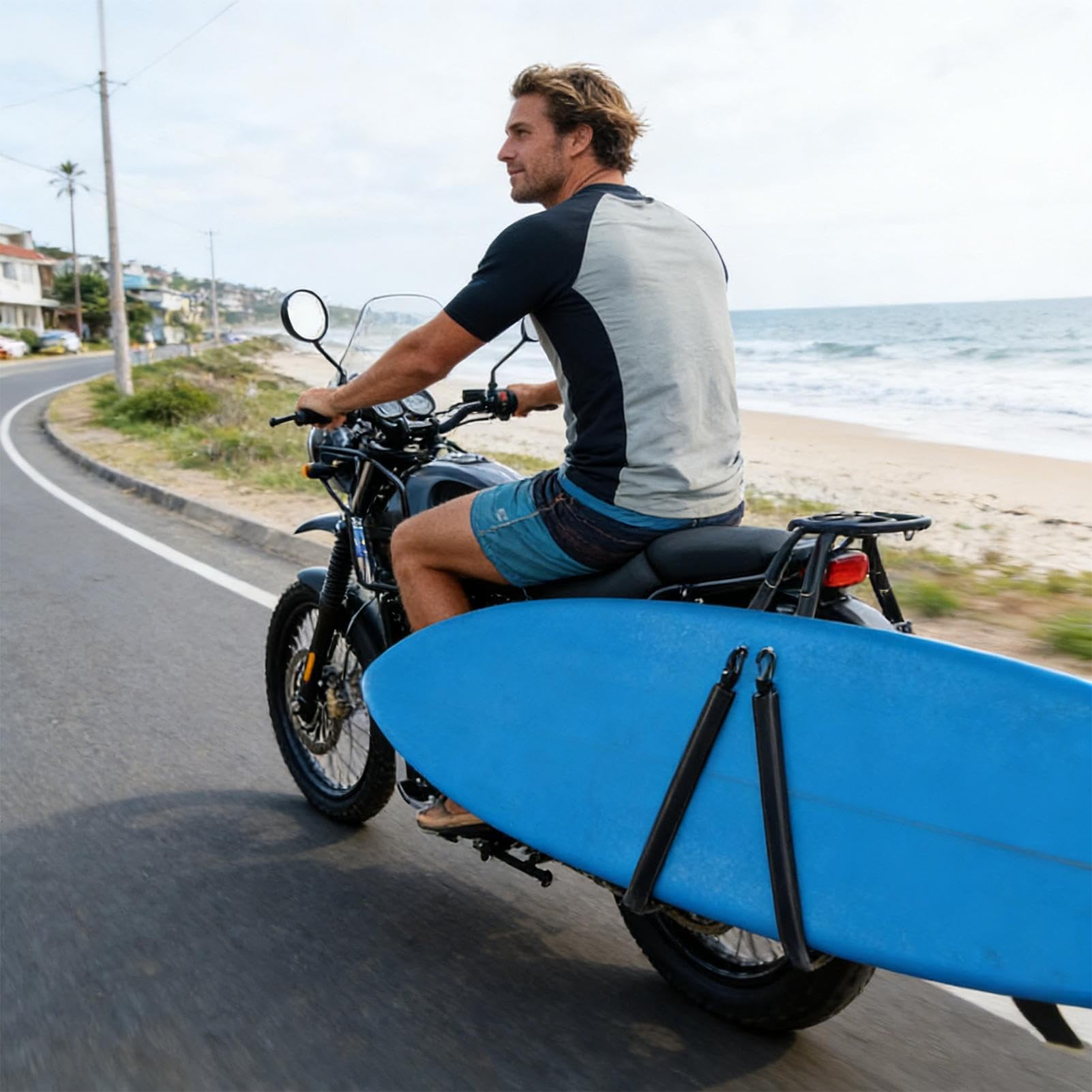 Soporte para Tabla De Surf para Bicicleta Soporte Ajustable | Soporte Portátil Para Tablas De Surf En Bicicleta Para Scooter Motocicleta Y Bicicletas De Carretera O