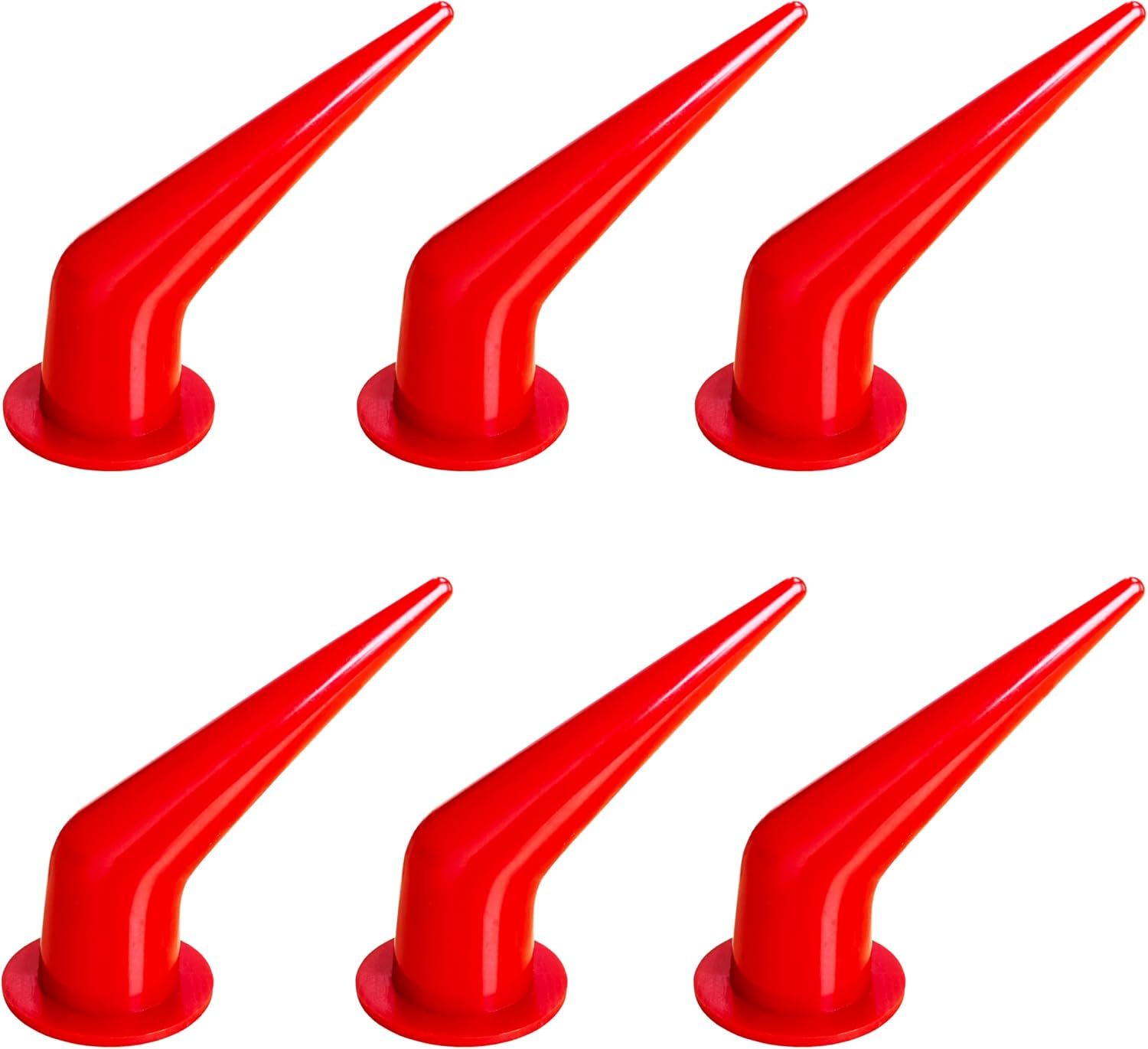 6 pieces of curved caulking guns nozzles,reusable external wall nozzle