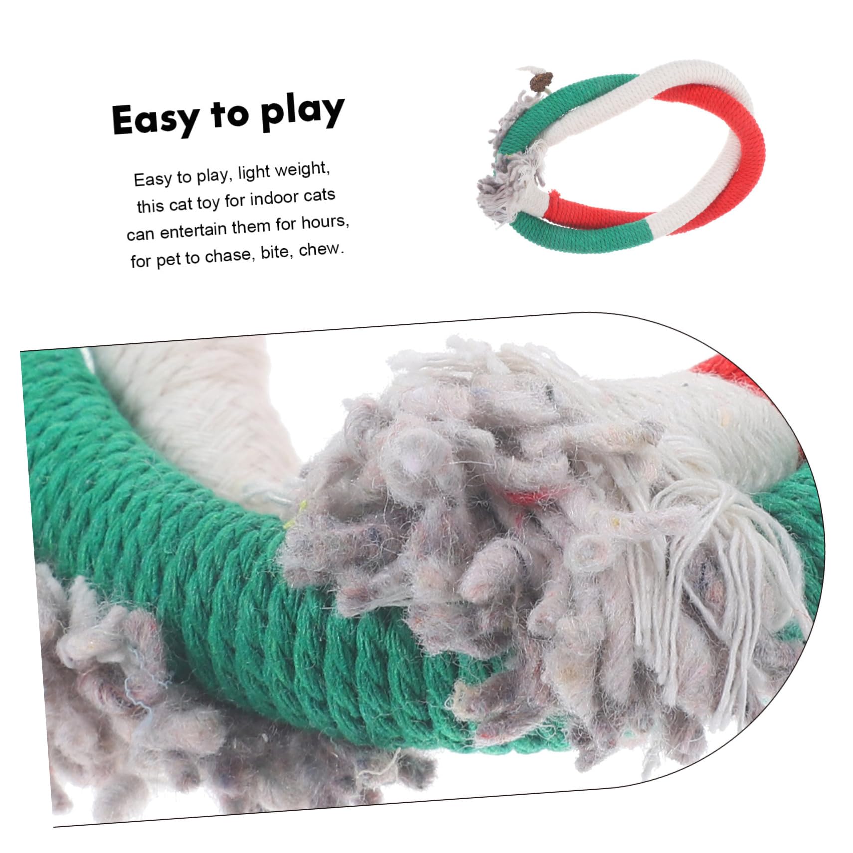 Yardwe 12piezas Juguetes para Gatos Hierba Juguetes Interactivos De Cuerda Coloridos para Masticar y para Gatos Interiores