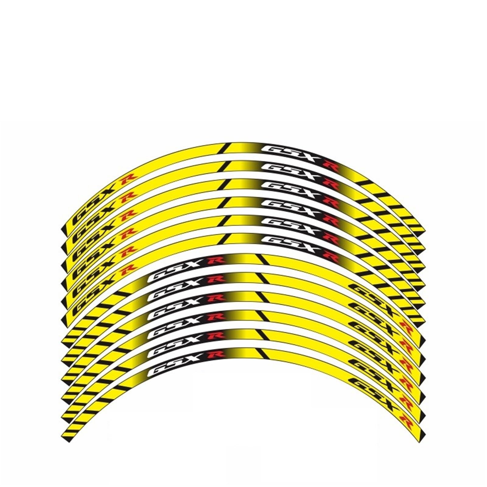 FGLFPXI Thick Edge Outer Rim Reflective Sticker Stripe Wheel Decals for S&uzuki GSXR 250 400 600 1000 750 GSXR1000R GSXR1000 GSXR600