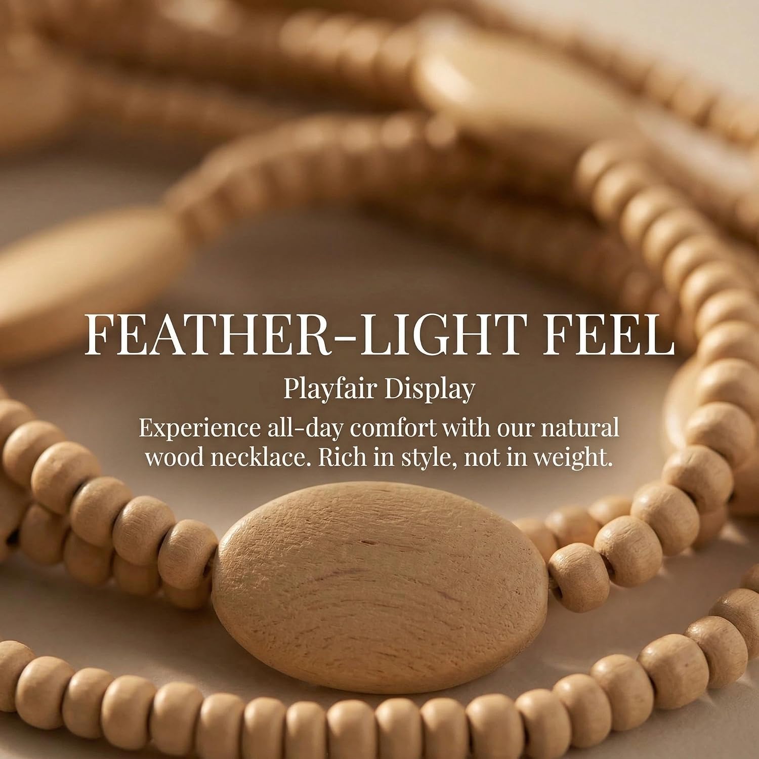 Coiris Multi Color 5 Layers Wood Beads Strand Statement Necklace for Women Chunky Collar (N0019)