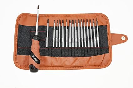 Screwdriver Set 18 in 1 Magnetic Screw Driver Bits, With Interchangeable Blades Set, 18 Piece Tools in Compact Roll-Up Scroll Cloth Cover Set