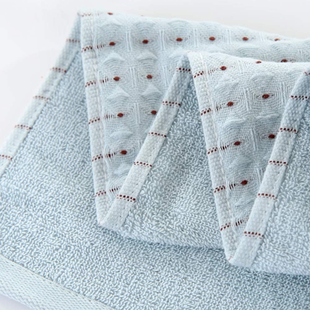 Pidada Hand Towels Set of 2 Diamond Plaid Pattern 100% Cotton Absorbent Soft Decorative Towel for Bathroom 13.8 x 29.5 Inch (Blue)