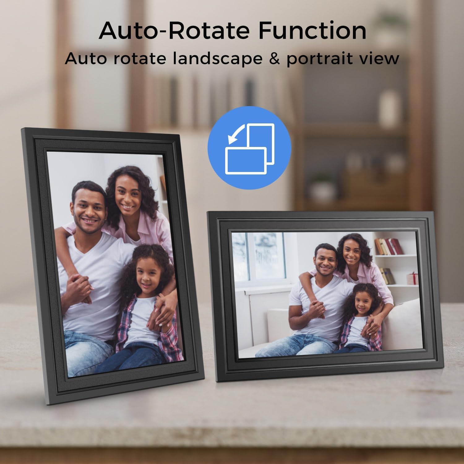Hand inserting an SD card into the Sungale Cloud Frame