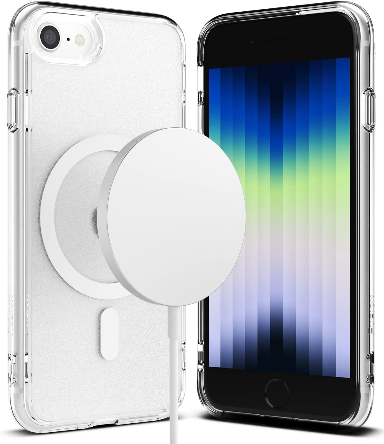 Yoedge Custodia Trasparente Con Fiore Per IPhone SE 2022/7/8/SE 2020 - Silicone Morbido TPU Antiurto - 3