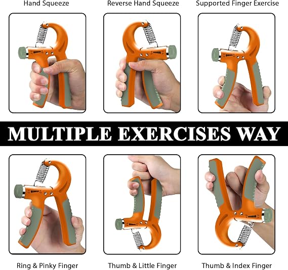 Grip Strengthener | Hand Gripper for Gym | Forearm Strengthener & Hand Grip Trainer | Pack of 1 | Adjustable Resistance 5Kg to 60Kg