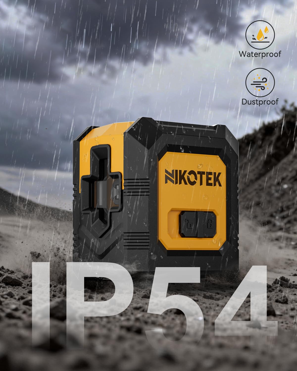 Nikotek Nivel Láser Autonivelante con Tripode haz Verde Láser de Líneas Cruzadas Horizontales y Verticales para Decoración del Hogar Bolsa de Transporte, 2xBatería Incluida