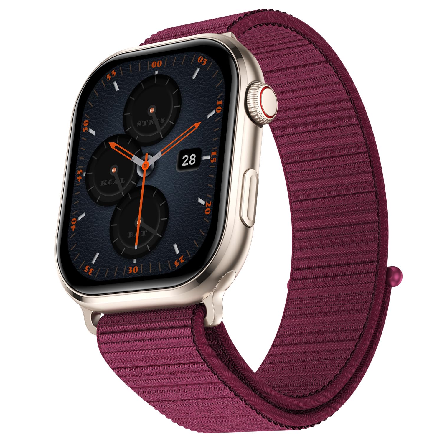 Fire-Boltt Brillia Pro Smart Watch with 51.3mm (2.02 inch) AMOLED Display, Bluetooth Calling, SpO2, Heart Rate Monitoring, 120+ Sports Modes, IP67 Waterproof, Long Battery Life, Nylon Strap (Wine)-picture-26