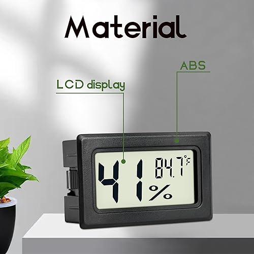 Miniatura 5 de Termómetros higrómetros para interiores, paquete de 3 medidores de humedad, mini termómetro digital higrómetro con Fahrenheit (℉) para humidores,