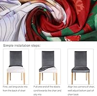Vista 4 de SearchI - Fundas de silla para comedor, fundas de asiento elásticas, protectores de funda para sillas, funda lavable para sillas sin reposabrazos