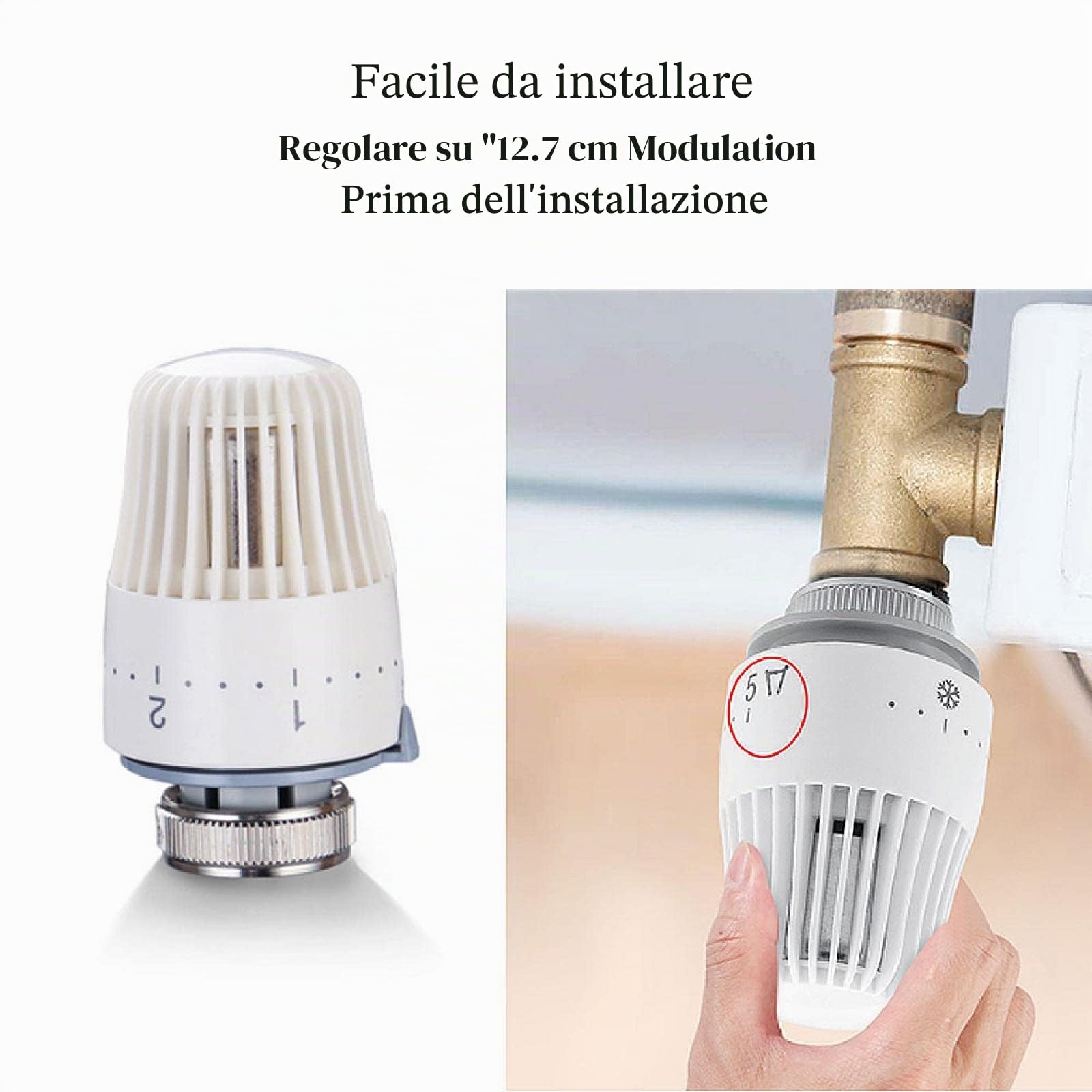 testa termostatica TRV M30 x 1.5 valvola radiatore per home office 5 pz