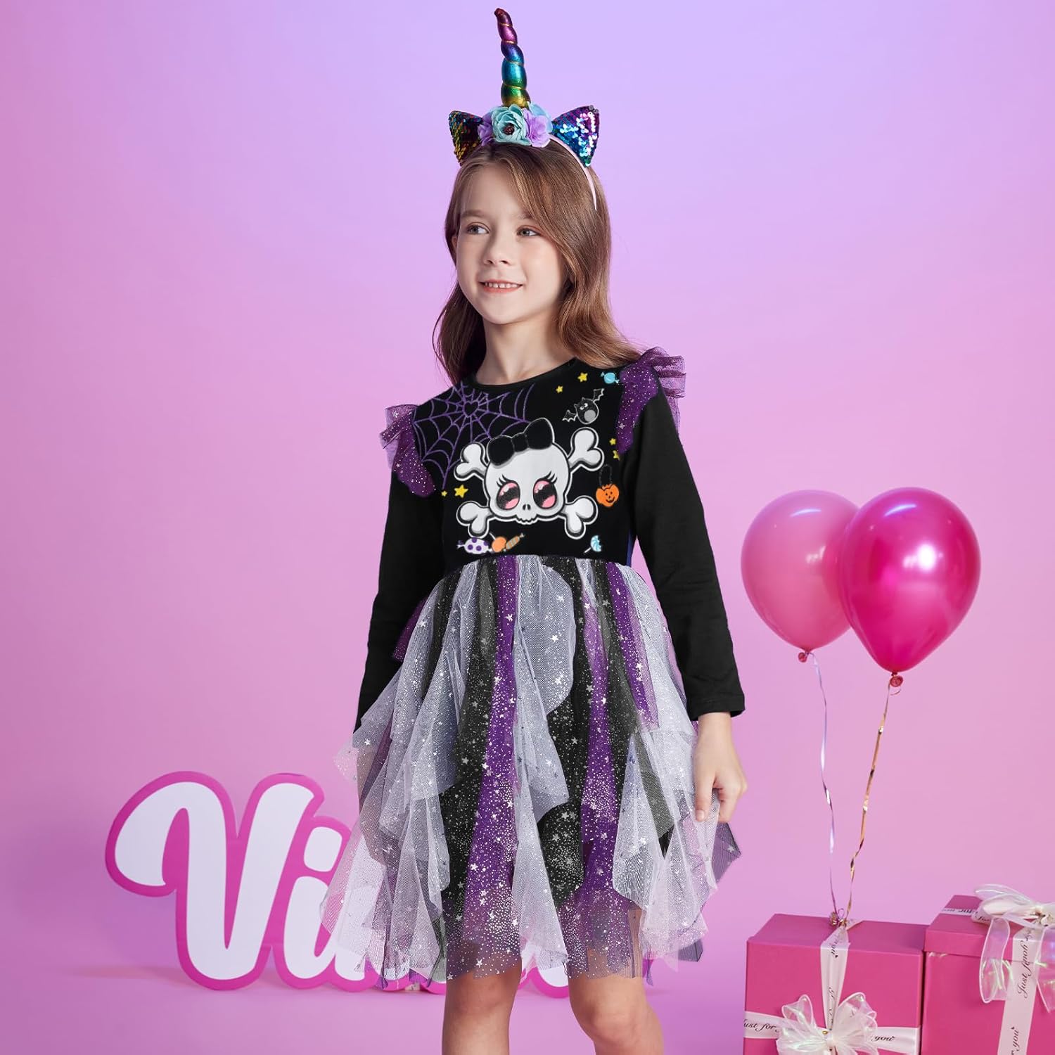 VIKITA Girls Dresses Winter Party Tutu Dress for 2-12 Years Kids - Image 4