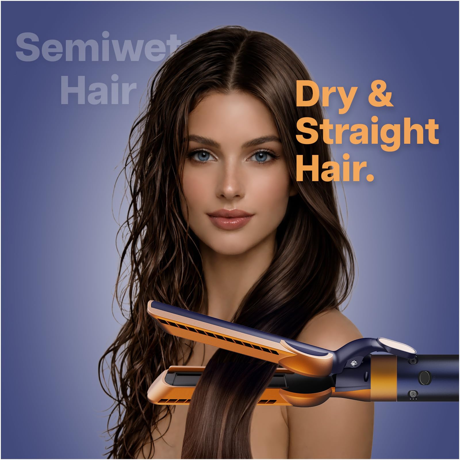 Nakładka Prostownicy do Dyson Airwrap od MMOBIEL – Kompatybilna z HS01,HS05 & HS08 – Prostownica Airflow do Suszenia & Gładzenia Wilgotnych Włosów, Bez Płyt, Zmniejsza Puszenie & Łamliwość – Niebieska