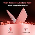 11.6 Inch Laptop Computer Celeron N4020 6GB RAM 128GB SSD, 360° Foldable Thin - Touchscreen Laptop, Laptop PC Support WiFi &Bluetooth Webcam USB 3.0 Mini HDMI for Working Education, Pink